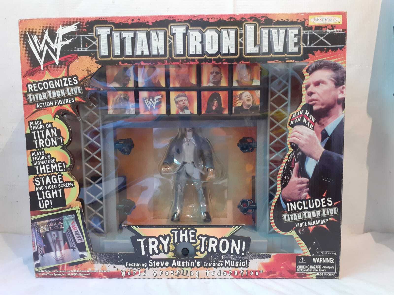 WWF 1999 Jakks Pacific TITAN Tron Live Raw Entrance Stage Vince McMahon