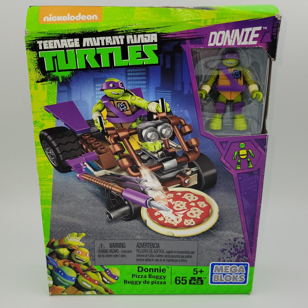 MEGA BLOKS Teenage Mutant Ninja Turtles Donnie Pizza Buggy Toy 