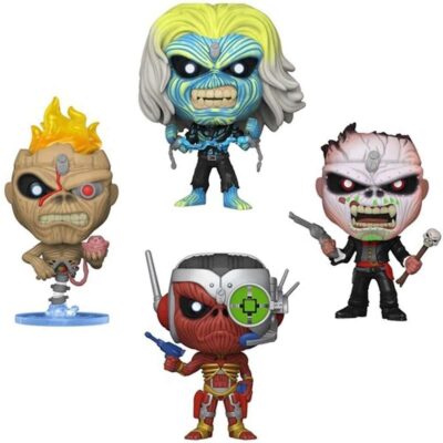 Funko Pop-"Live After Death | Seventh Son | Nights of the Dead | Somewhere in Time Eddie" (Glow in the Dark) (4-Pack)