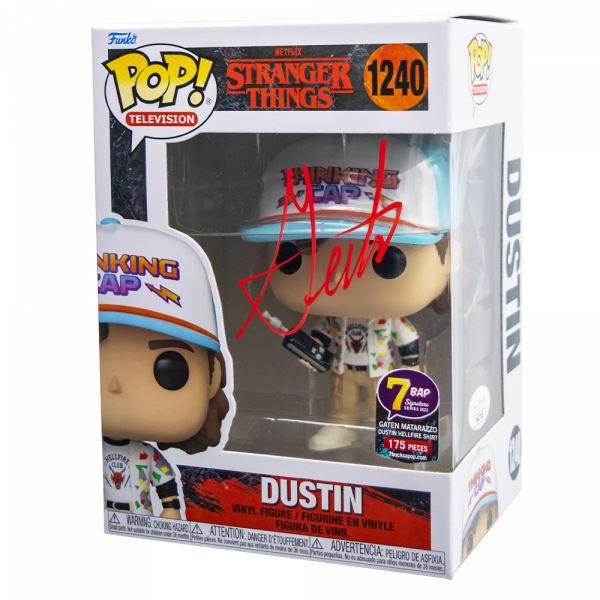 Dustin Autograph Funko- Dustin Autographed by Gaten Matarazzo – Needless Toys and ...
