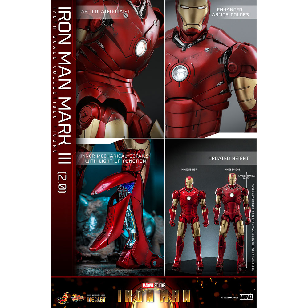 Iron Man Mark III (2.0) Sixth Scale Figure by Hot Toys