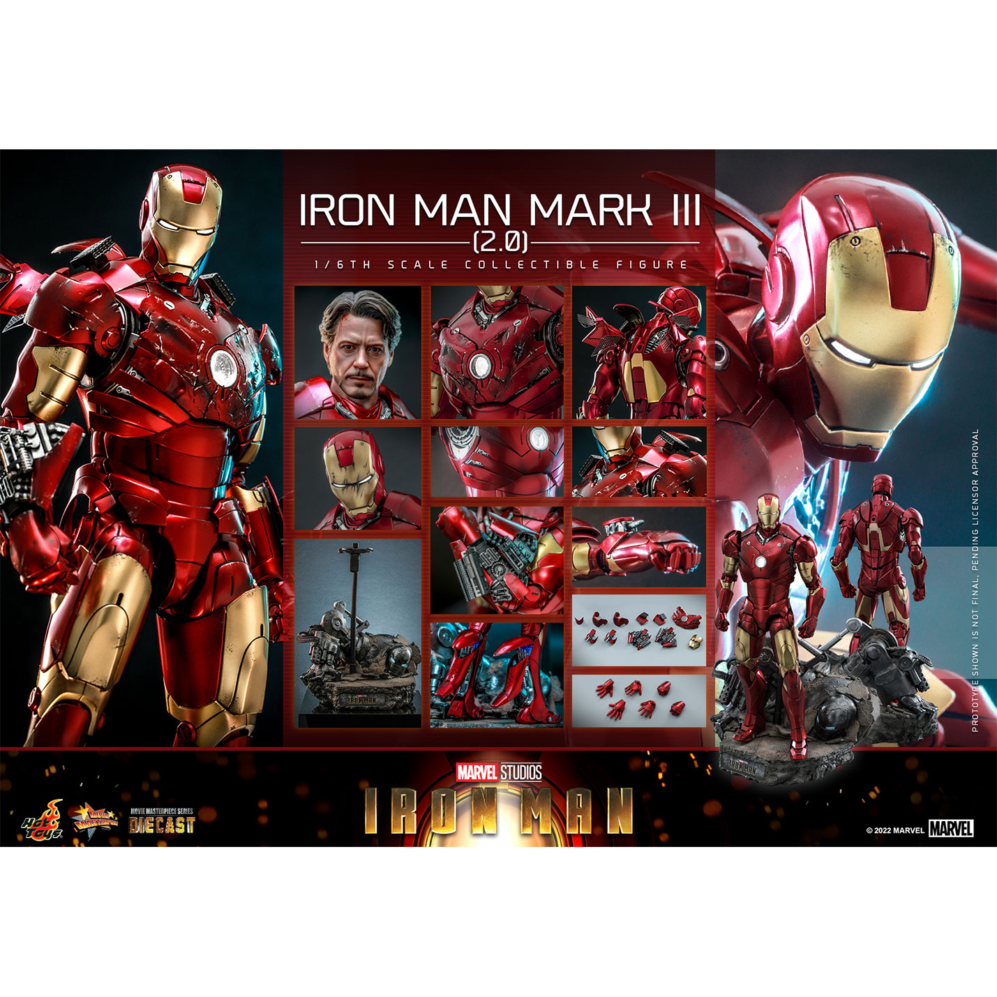Iron Man Mark III (2.0) Sixth Scale Figure by Hot Toys - Image 3