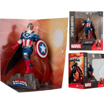 McFarlane Toys - Marvel Captain America 1:10th Scale Collectible with Scene (All-New Captain America #1)