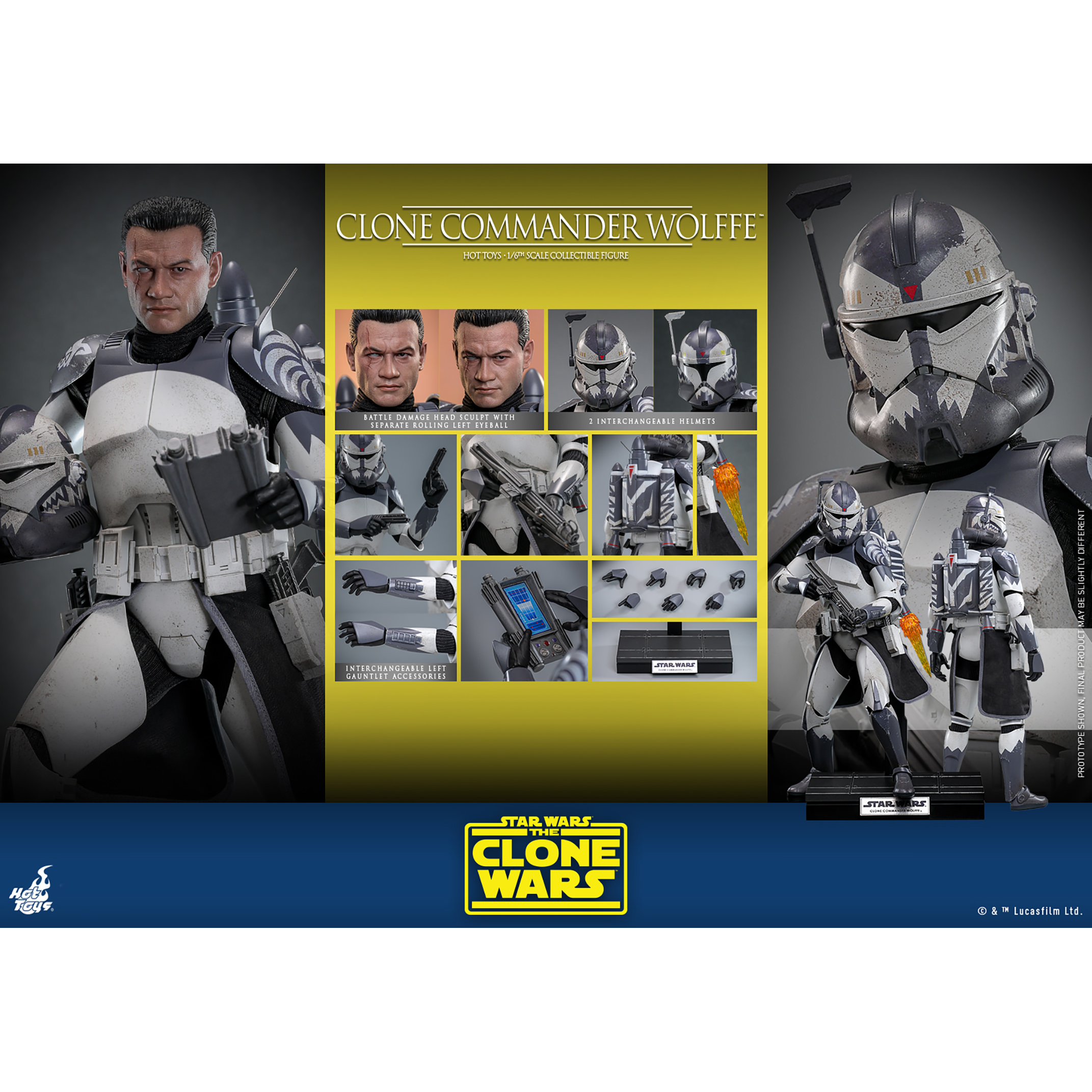 Clone Commander Wolffe™ Sixth Scale Figure - Image 6