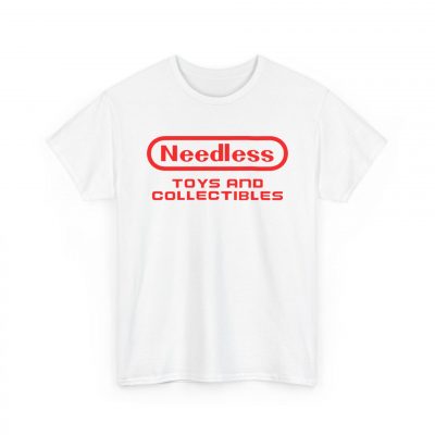 Retro Gamer Red Needless Toys Logo Graphic T-Shirt