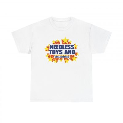 Needless Toys and Collectibles T-Shirt — Retro Comic Logo Tee for Toy Fans