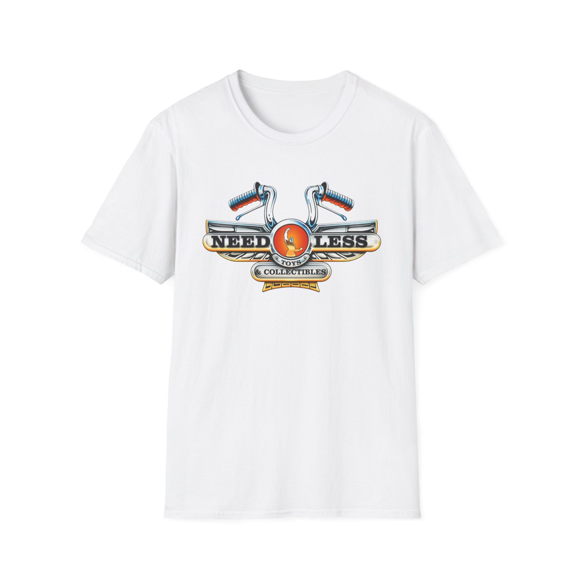 Retro Rat Needless Toys Logo Softstyle T-Shirt - Image 3