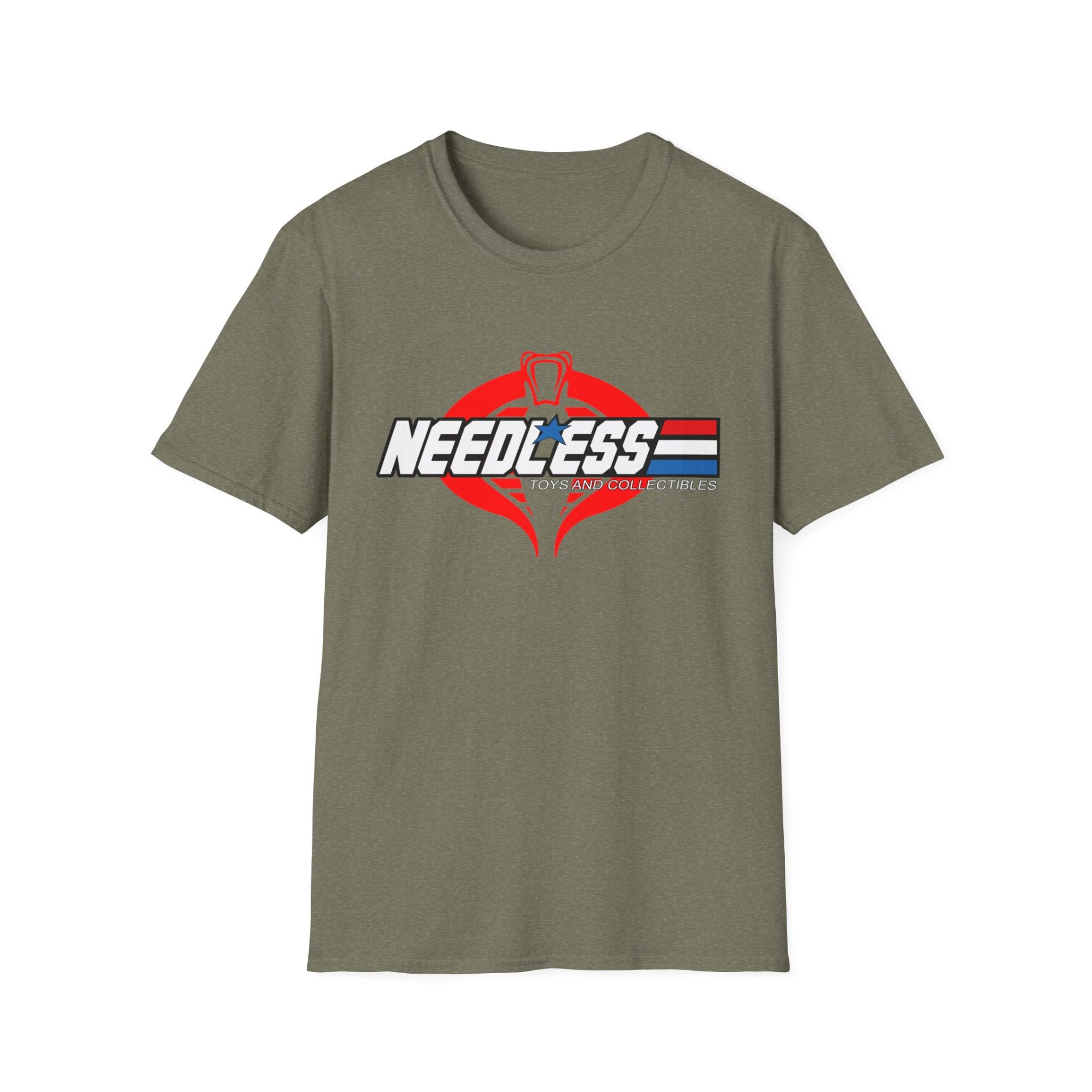 Snake Needless Toys Logo Softstyle T-Shirt - Image 5